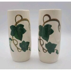 Vintage Metlox Poppytrail California Hand Painted Ivy Tumblers Set of 2